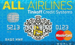 Кредитная карта "All Airlines" от Тинькофф